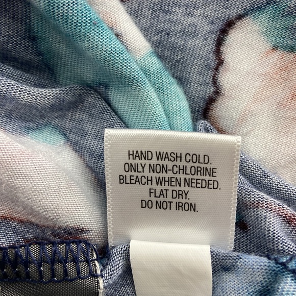 Vera Wang Simply Vera hi low skirt circle style multi print large - Picture 9 of 13